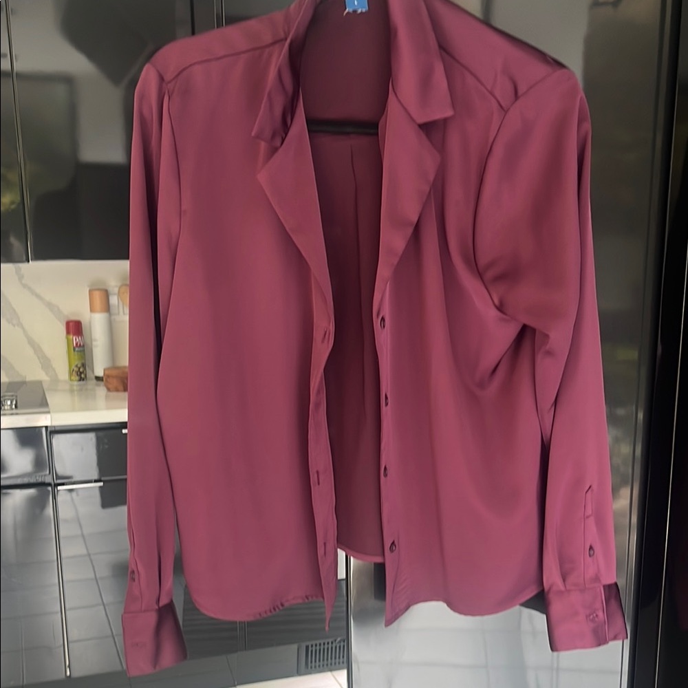 Old Navy Women's Button Down Shirt - Burgundy